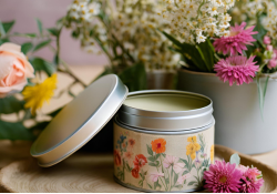 tin jars for storing salves and balms. 