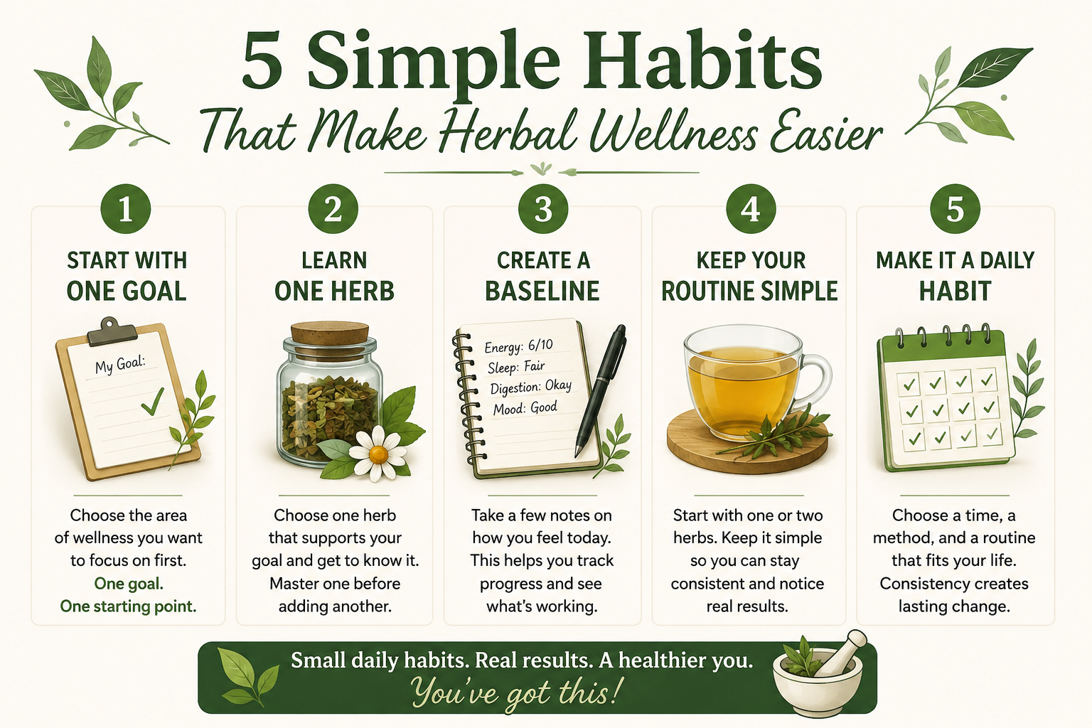 5 simple habits to make herbal wellness easier