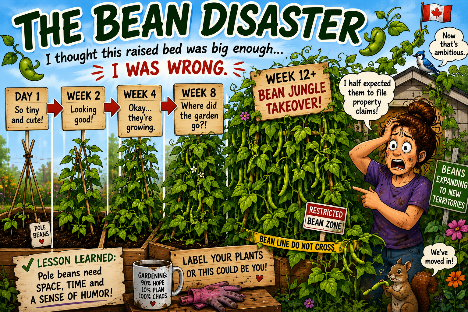 The great bean disaster, yes, labeling is important in the garden too