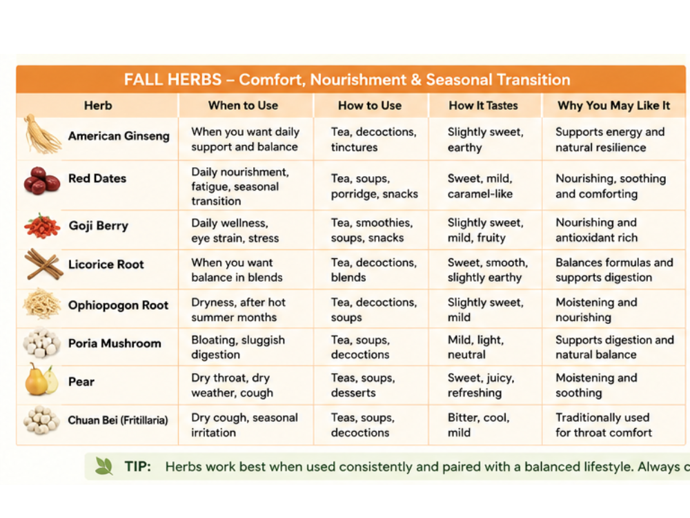 How to choose herbs for each season