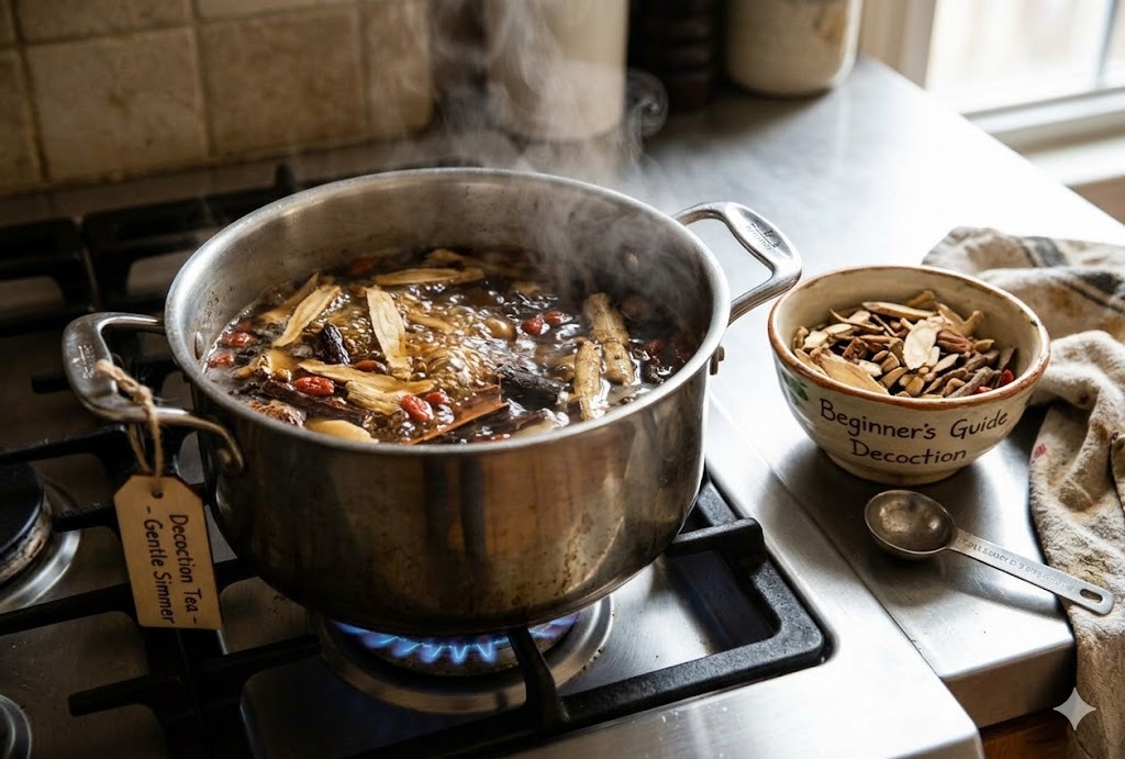 A herbal decoction on the stove being brewed