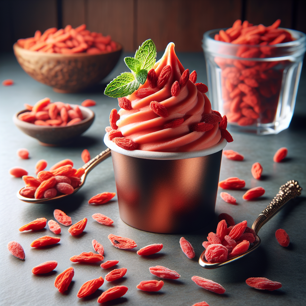 homemade goji gelato