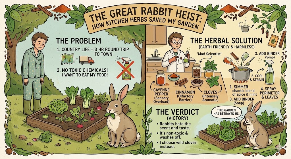 no chemicals are need to get rid of rabbits