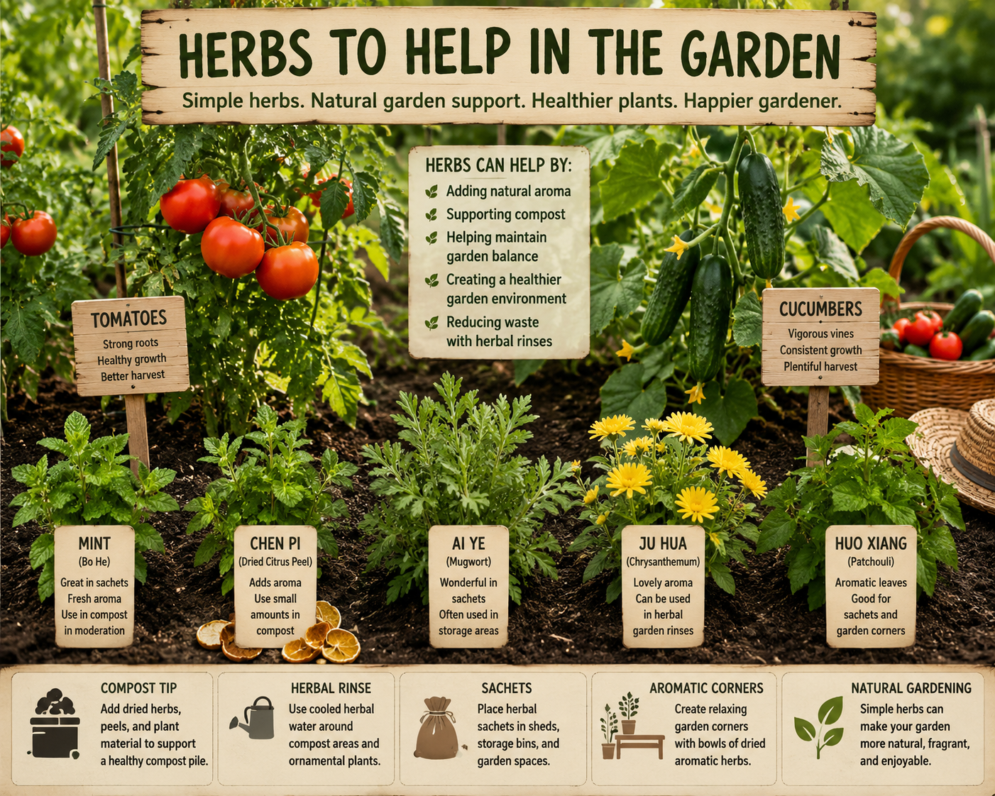 how to herbs help in the garden