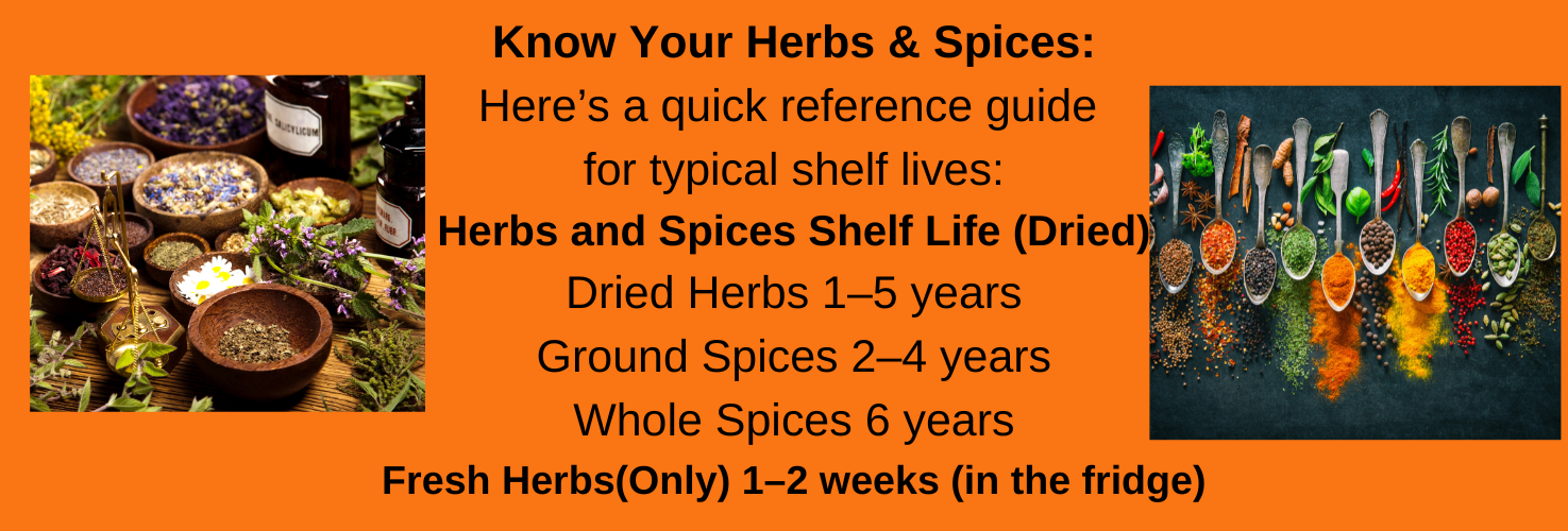 ensure quality of herbs and spices