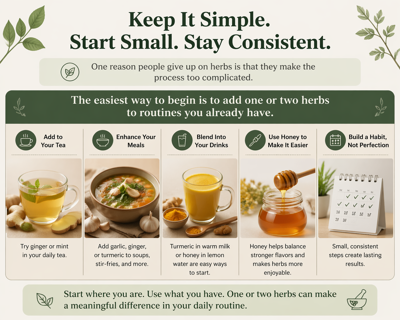 keeping it simple when using herbs