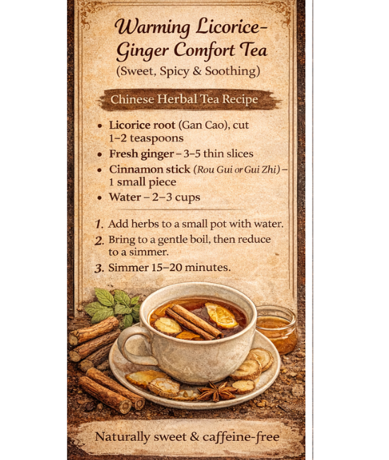 Licorice and ginger tea