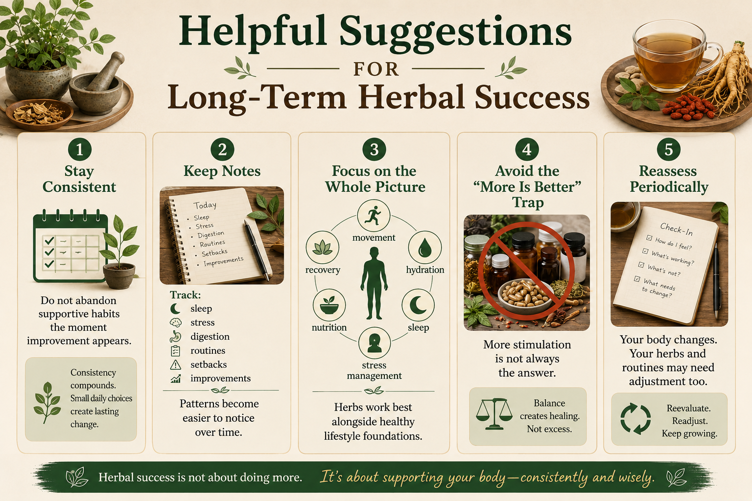 Helpful suggestion for long term success