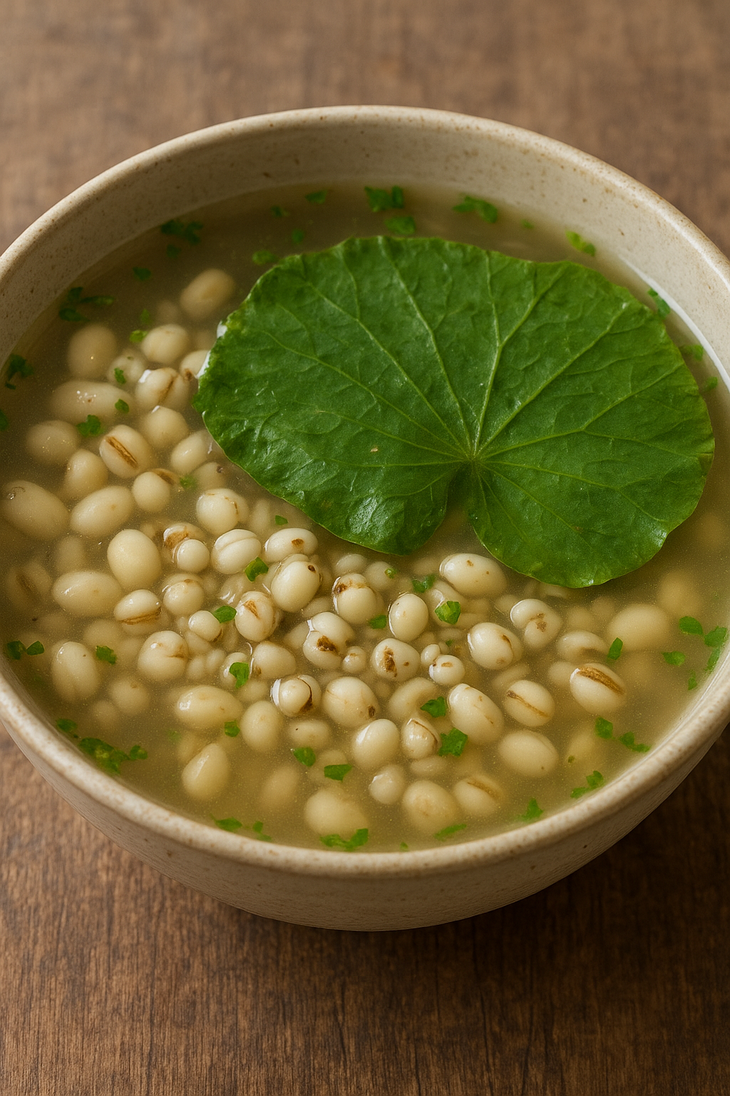 Refreshing cooling soup coix seed and lotus leaf