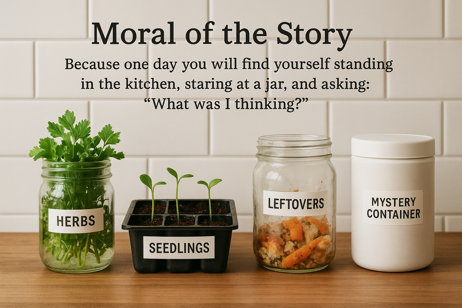 the moral of the story is be smart and label, 
