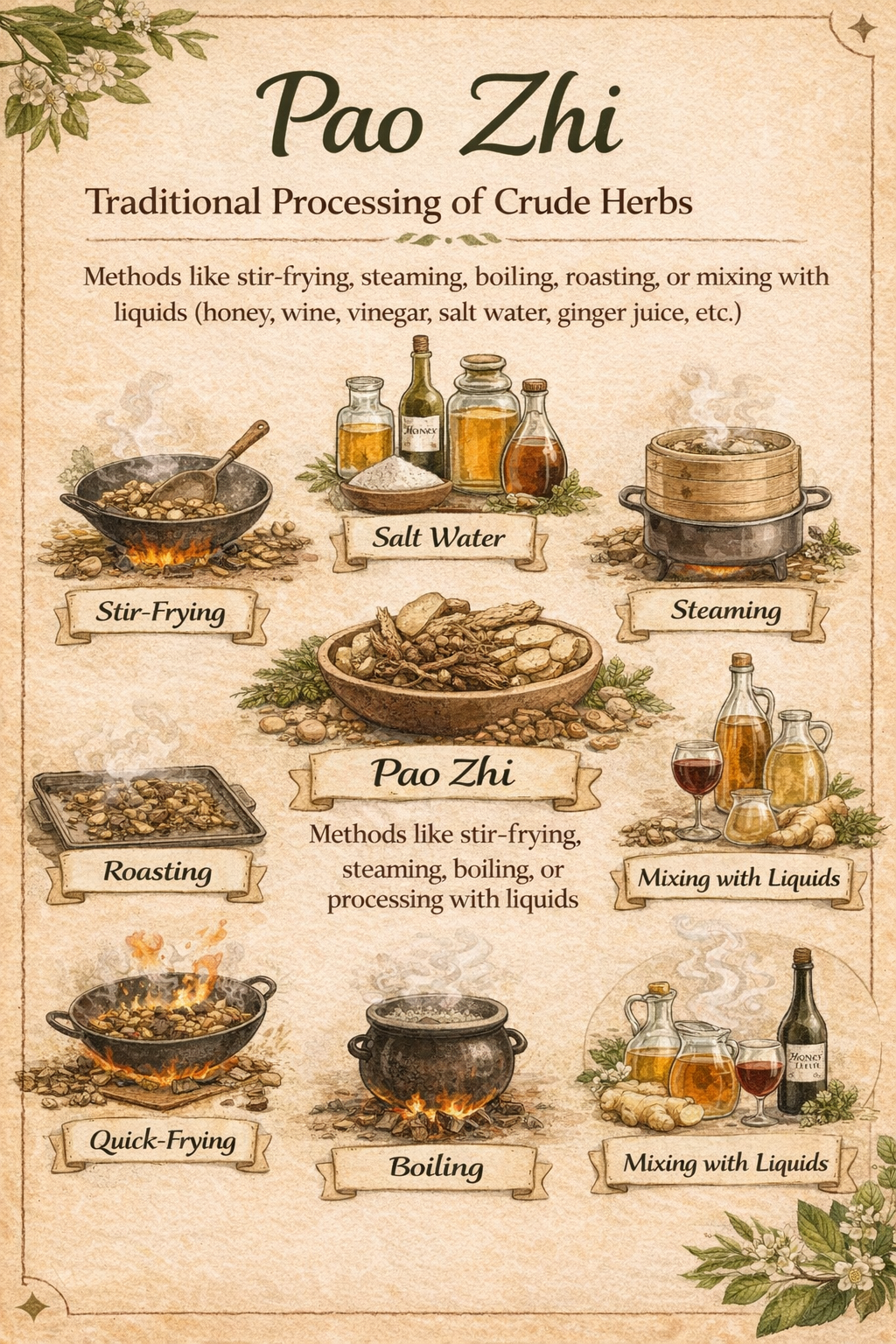 processing herbs different methods