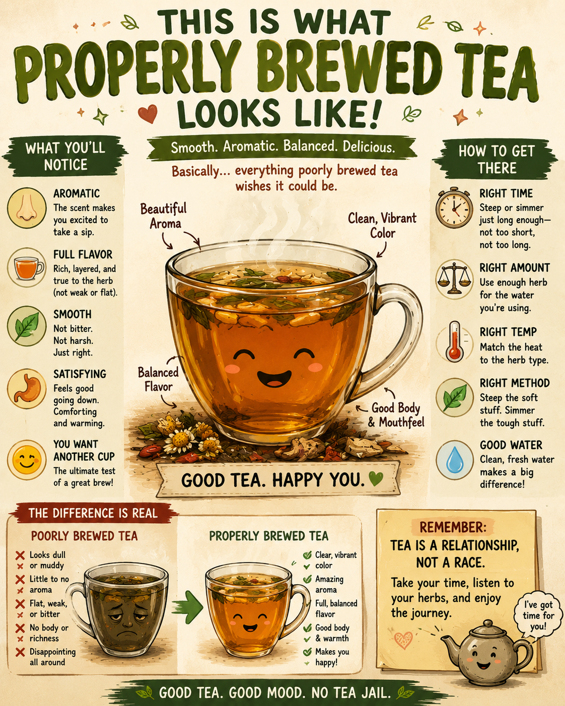properly brewed tea is easy on the taste buds, smooth, and pleasant