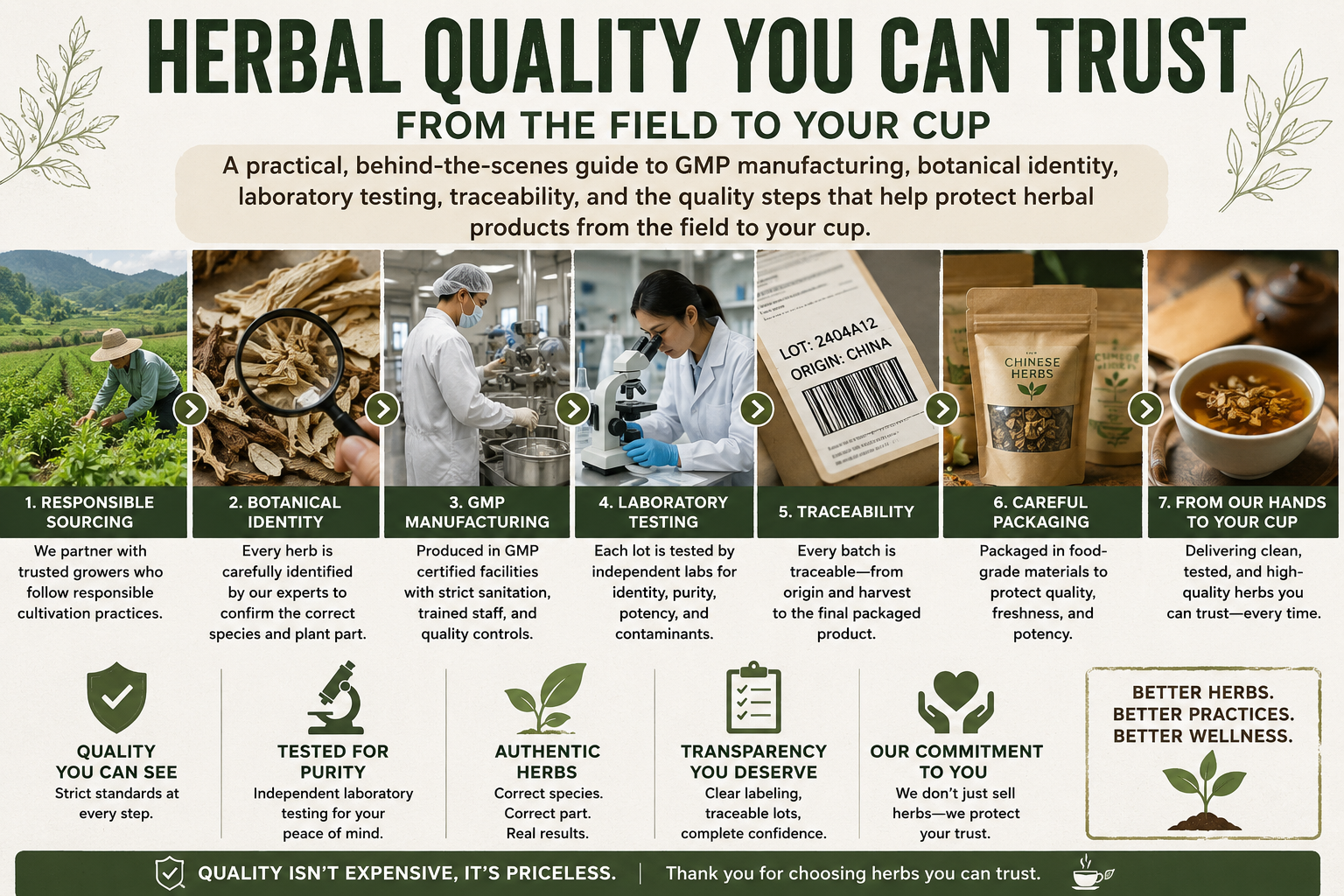 Herbal Quality You Can Trust What is the importance of using quality herbs, and how to insure the herbs are pure