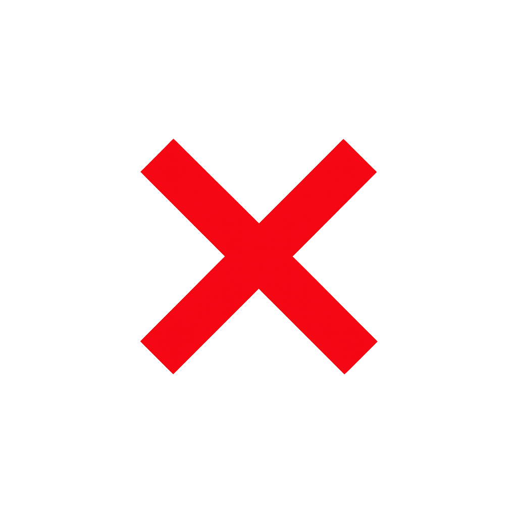 red x for chart