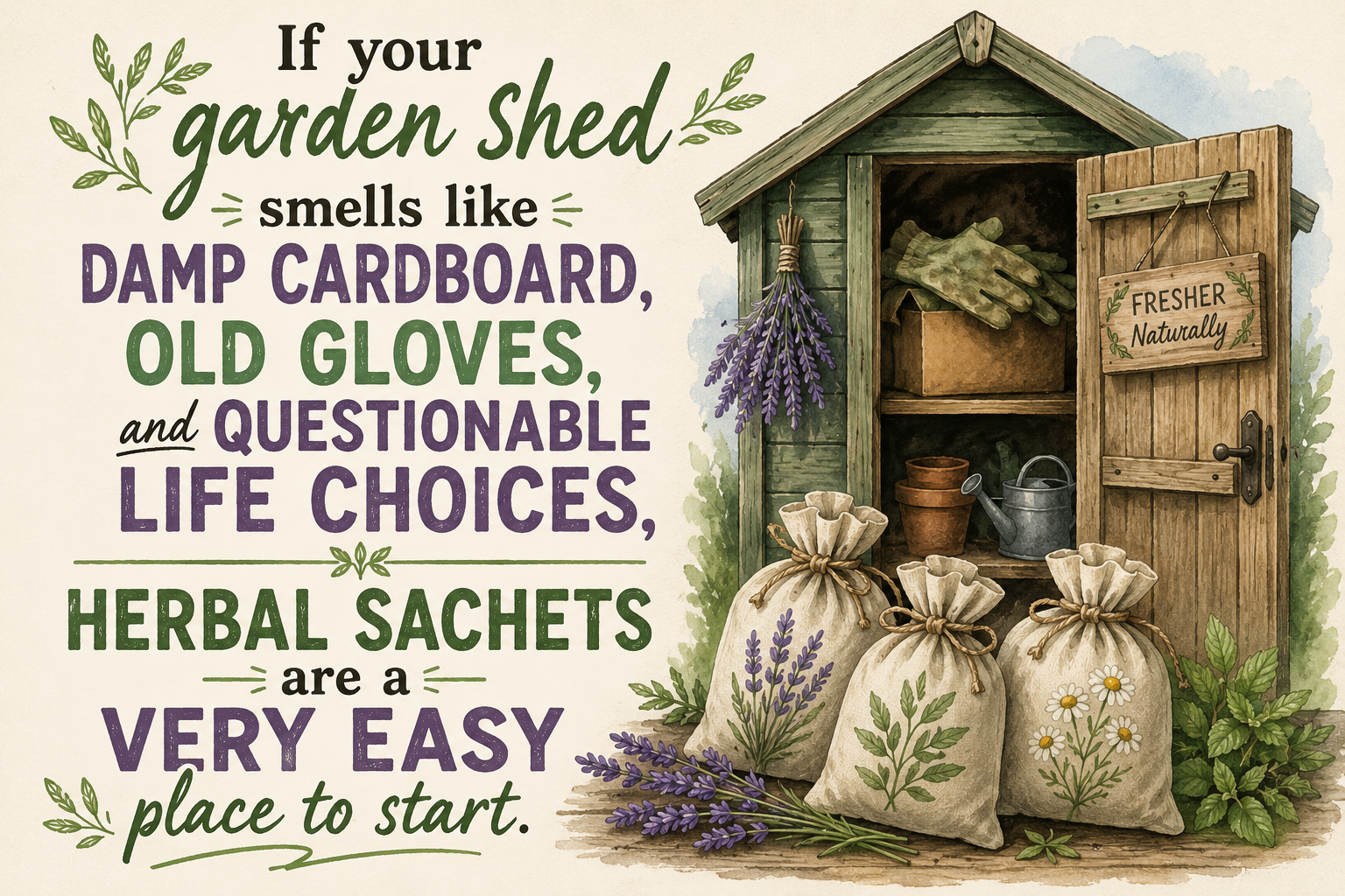 Using garden sachets for your garden shed
