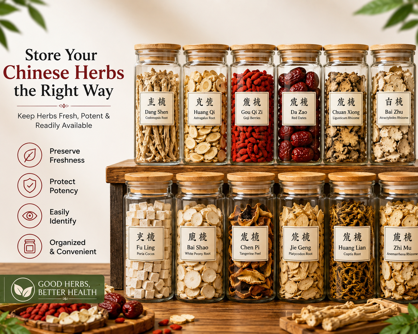 how to store herbs in glass jar with labeling
