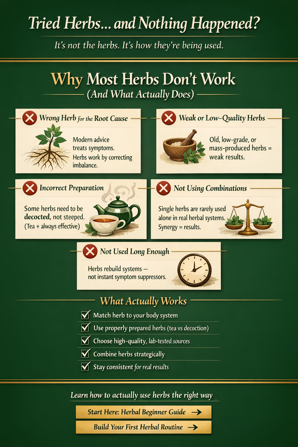 tried herbs but nothing is working