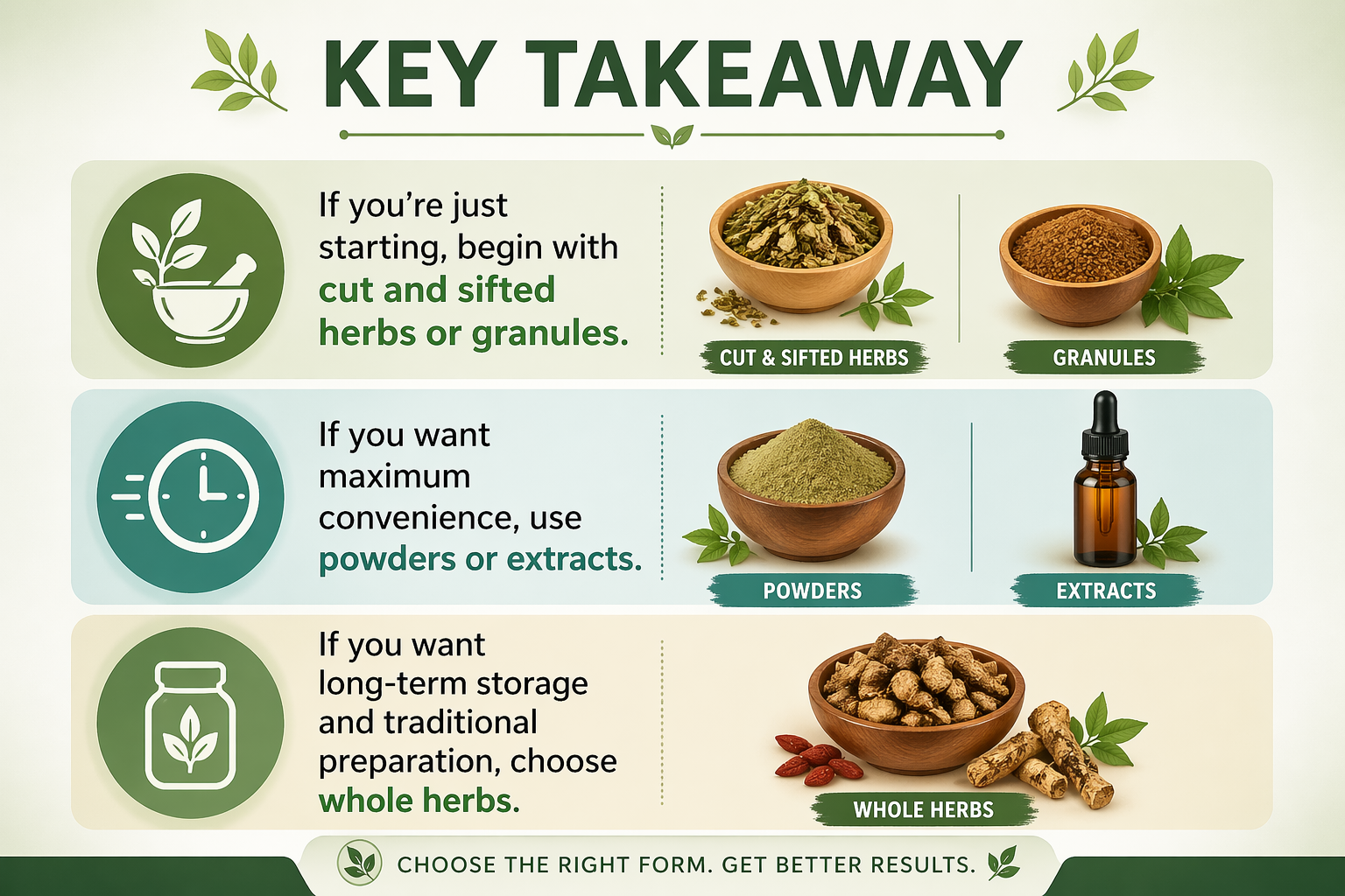 starting with bulk herbs and how to use bulk herbs in  whole, cut, powder and granule forms