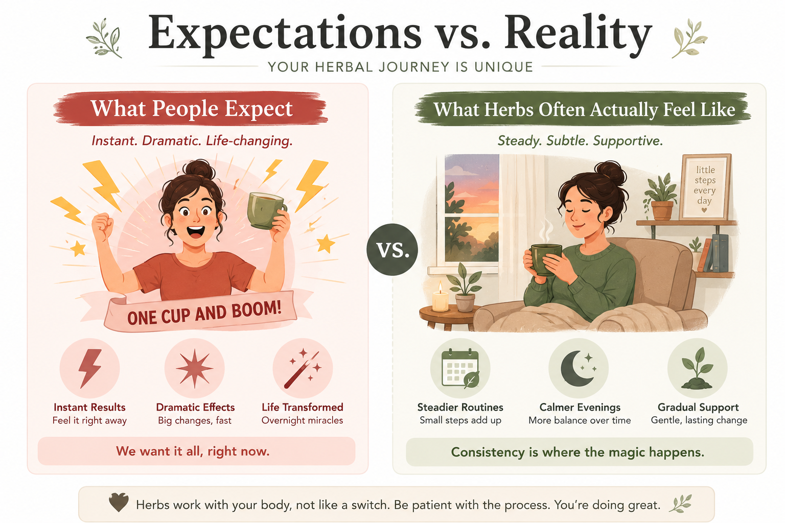 What are you expecting from herbs, and how they make you feel