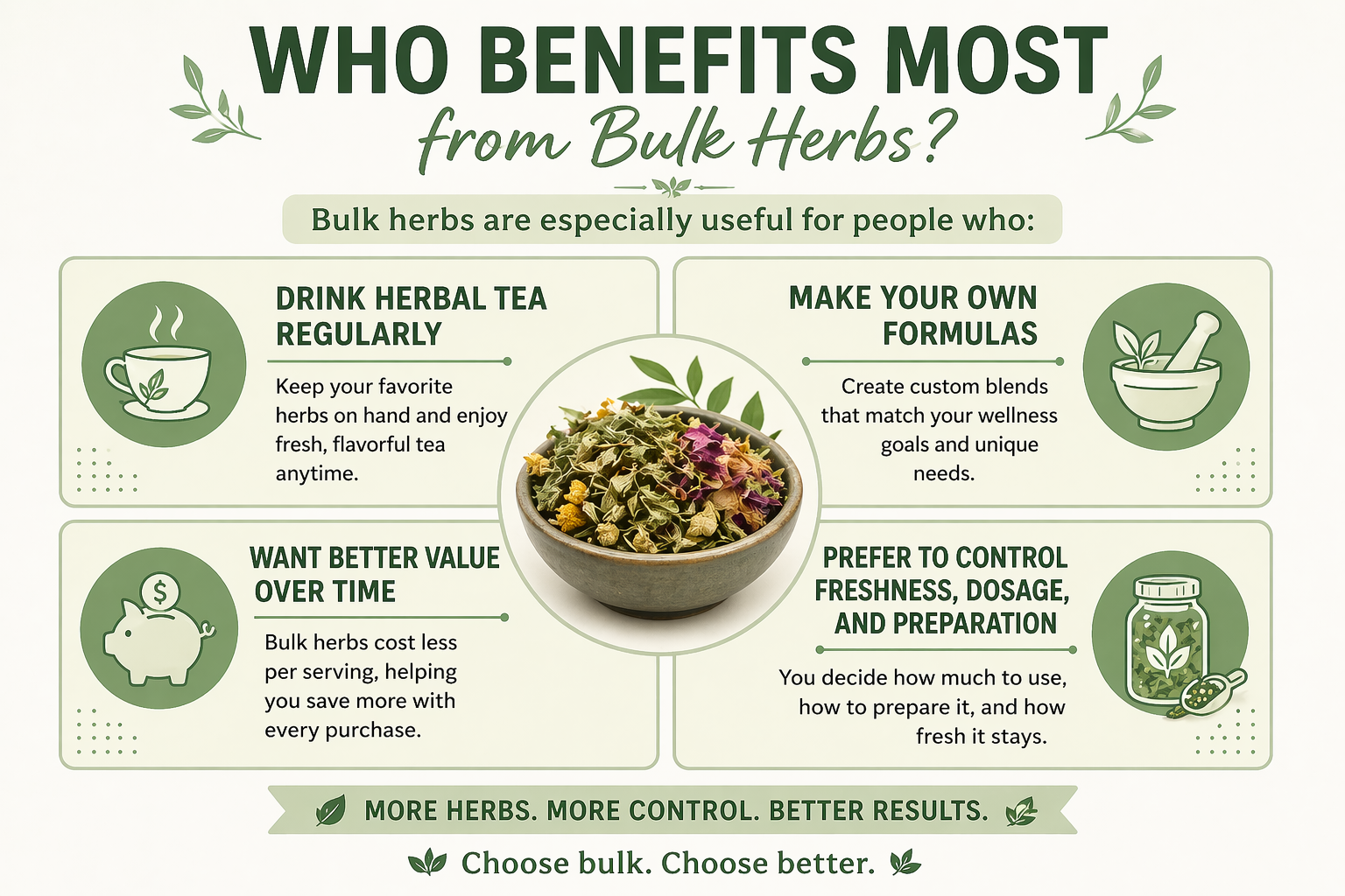 what are the benefits of bulk herbs