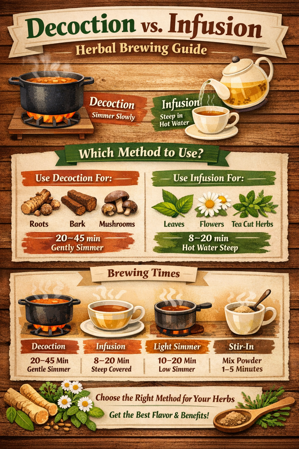 how to use herbs, the different methods of using herbs