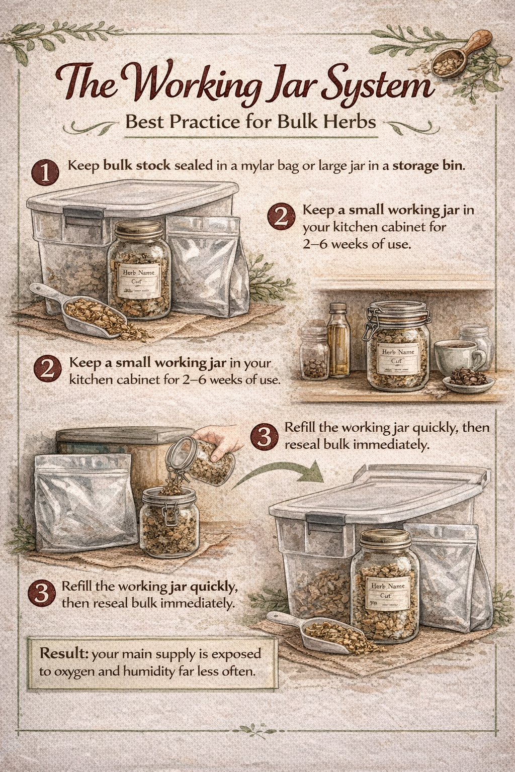 What is the best way to store herbs